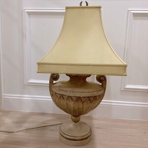 Antique mid-century lamp and lampshade